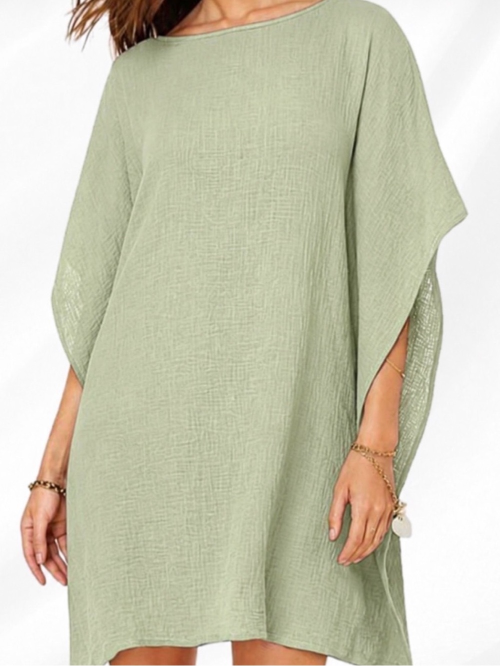 NWT Andie Swim The Magdalena Kaftan Green S/M